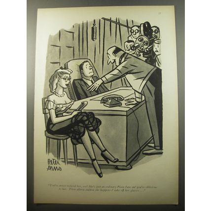 1950 Cartoon by Peter Arno - You've never noticed her, see?