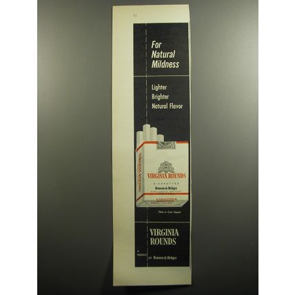 1951 Benson & Hedges Virginia Rounds cigarettes Advertisement - natural mildness