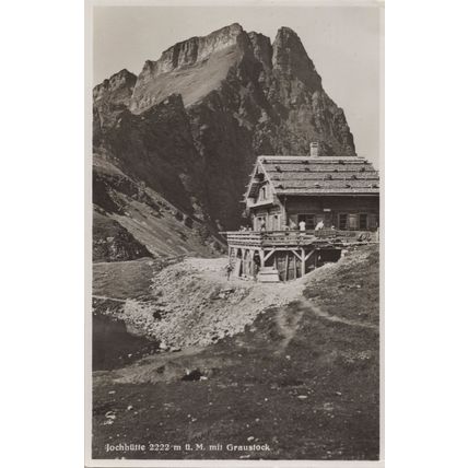 Jochbutte Graustock Switzerland Old RPC Real Photo Postcard