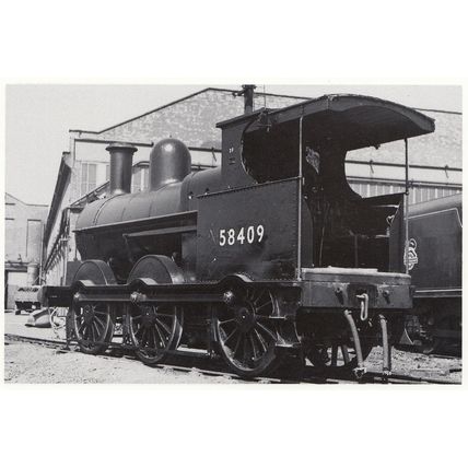 LMS Class 0-6-0 Train no 58409 at Crewe Works Cheshire Postcard