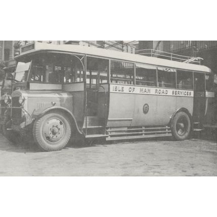 Thornycroft Hall Lewis Isle Of Man Road Services Coach Postcard