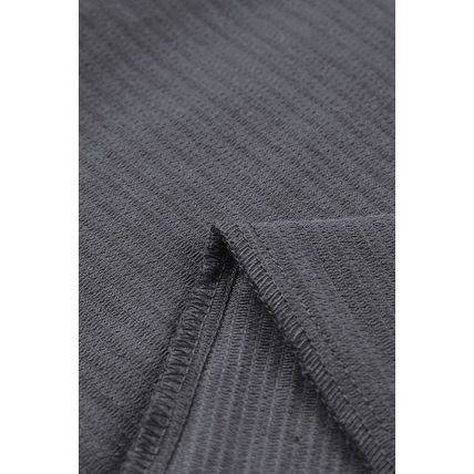 Gray Corduroy High Waist Straight Leg Pants