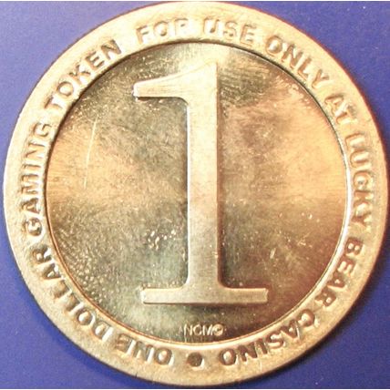 Lucky Bear. $1 Casino Token. Hoopa, CA. P44.