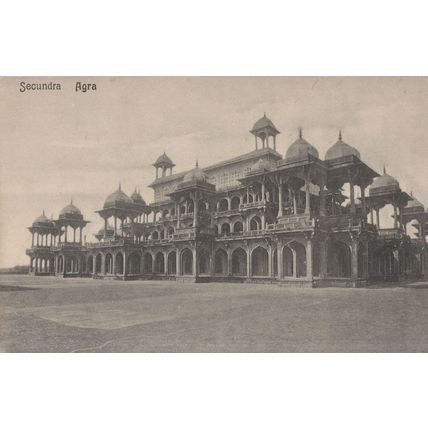 Secundra Agra Rare Indian Old Postcard