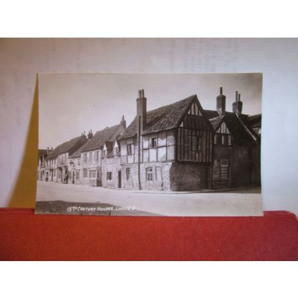 15th C. HOUSES, LACOCK. WILTSHIRE vintage unused postcard RP (A) #