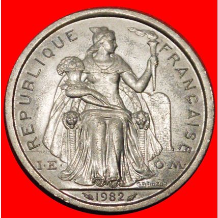 FRANCE SHIPS IEOM (1973-2020): POLYNESIA★ 2 FRANCS 1982 UNC★LOW START★NO RESERVE