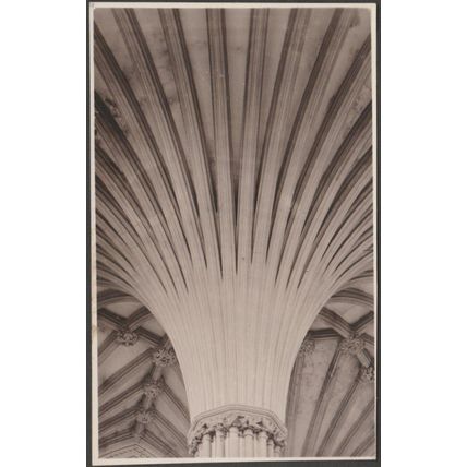 Central Column, Chapter House, Wells Cathedral, Somerset, c1920s - Phillips RPPC