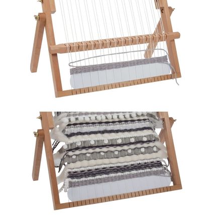 Milward 2519020 Weaving Loom: Extendable: Beech Wood, 40x40-61cm