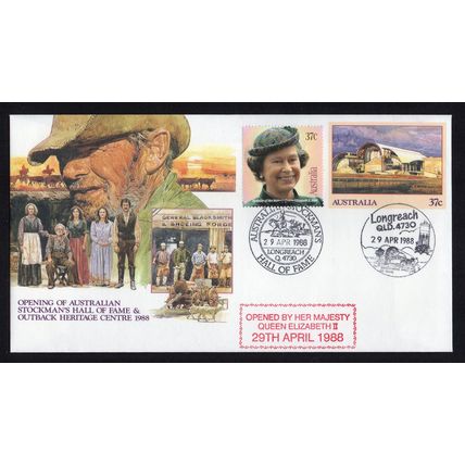 Australia - 1988 - Stockman's Hall of Fame, Opened by Queen Elizabeth II, FDC