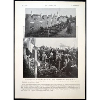 COMMEMORATION OF THE MARNE DAYS 1915 FRANCE WORLD WAR I PRINT