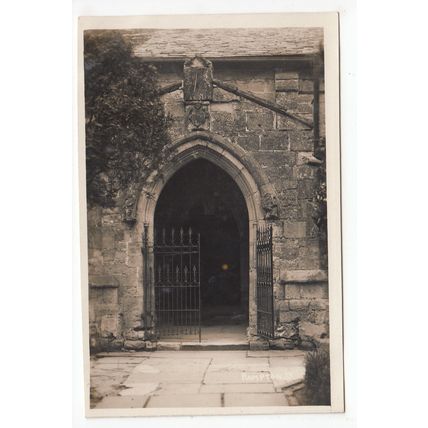 South Porch of the Church Rampton Postcard RP Nottinghamshire