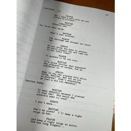 The Neverending Story 1 & 2 Scripts Signed- Autograph Reprints- Atreyu, Artax