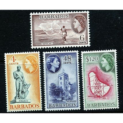 Barbados QEII 1953 sg289/300 - LMH - 3 scans