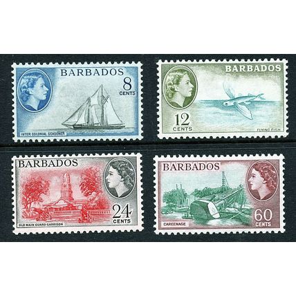 Barbados QEII 1953 sg289/300 - LMH - 3 scans
