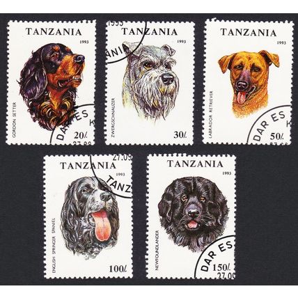 Tanzania Dogs 5v 1993 CTO SG#1681-1685 Sc#1144-1148