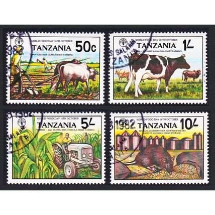 Tanzania World Food Day 4v 1982 CTO SG#361-364 Sc#209-212