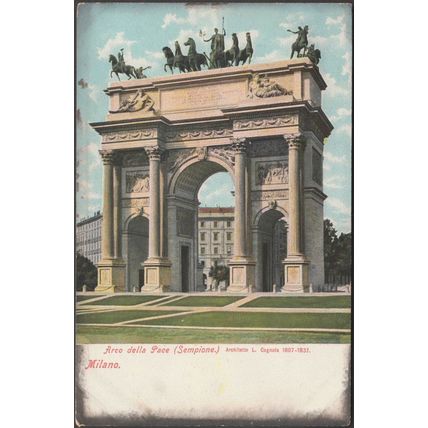 Arco della Pace, Sempione, Milano, c.1900 - Cartolina