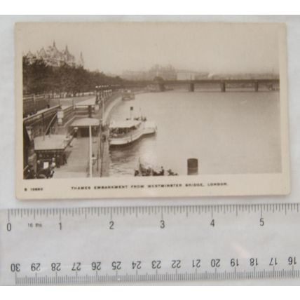 vintage postcard Thames Embankment from Westminster Bridge, London