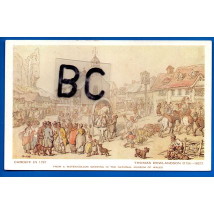 Watercolour Art Postcard Cardiff Glamorgan In 1797 - Thomas Rowlandson