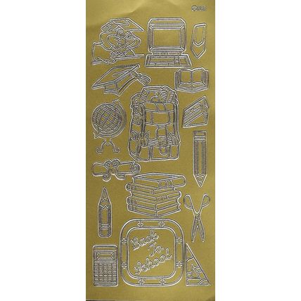 Peel Off Sticker Sheet. School. Cardmaking Scrapbooking Crafts Toppers