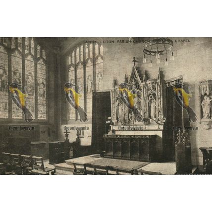 Luton Parish Church, Someries Chapel, 47895 Photochrom Sepiatone Postcard
