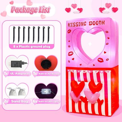 Ourwarm 7FT Valentines Day Inflatable, Valentine Inflatables Outdoor Decorations