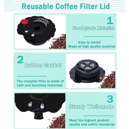 My K Cup Reusable Coffee Pods Filter Fit for Keurig 2.0 K200 K250 K300 K350 K400