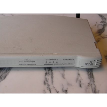3Com WL-540A ADSL WiFi 11g Firewall Router (no PSU) network ethernet wireless