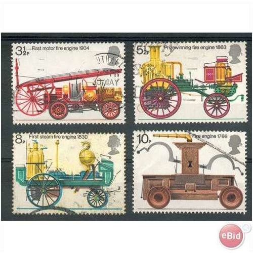 GB stamps 1974 - SG 950-953 - Bicentenary Fire Prevention fine used