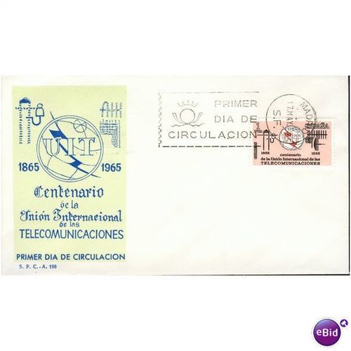 Spain FDC 1965 - SG 1731 - Centenario UIT