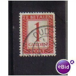 NETHERLANDS 1947 OFFICIAL 1G RED F/U SGD681