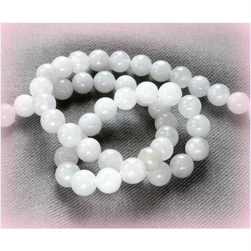 20 no. White Round Polished 8 mm Beads Crafts Jewellery Making 2065