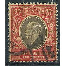 East Africa & Uganda Prot 1912 SG50 25c Black & Red/Yellow Fine Used . ..