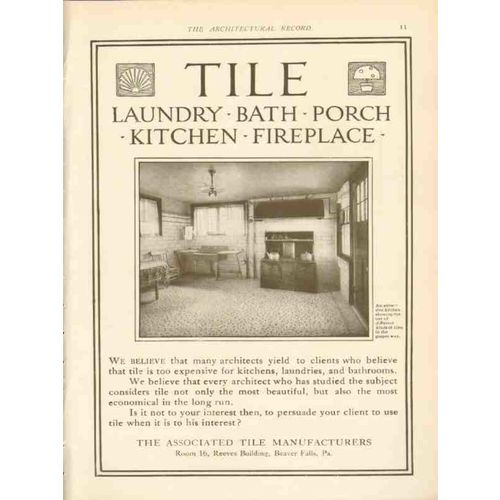 associated tile manufacturers 1911 attractive kitchen tiles vintage ad