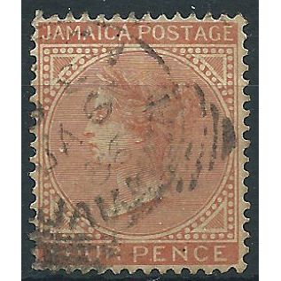 Jamaica 1883 SG22 4d Red-Orange Fine Used .. ..