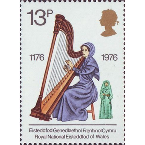 Great Britain 1976 Folklore 13p Welsh Harpist Unmounted Mint SG 1013 Sc793 stamp