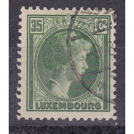 LUXEMBOURG 1926 GRAND DUCHESS CHARLOTTE 35c GREEN VALUE USED SG248e