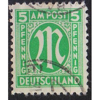 GERMANY Alliiert AmBri [1945] MiNr 0019 A ( O/used ) [01]