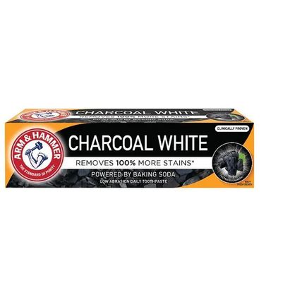 Arm & Hammer Charcoal White Toothpaste 6 X 75mL Removes 100% surface stains 999