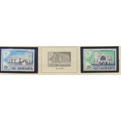 Jamaica Stamps Scott #491 & 493, Mint Never Hinged