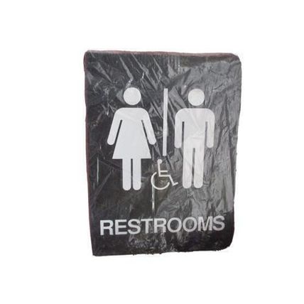 Ed's Variety Store Vintage Business Sign Language Handicap Men & Women Restroom