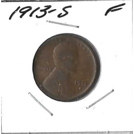 1913-S US Lincoln Cent F