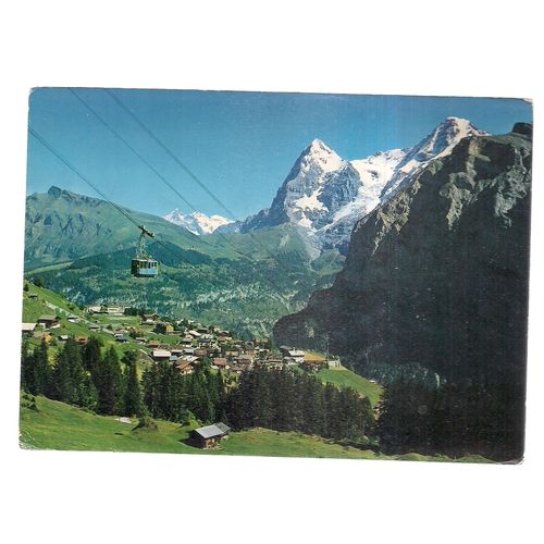 Mt. EIGER and MONCH used postcard 1969 postmark =