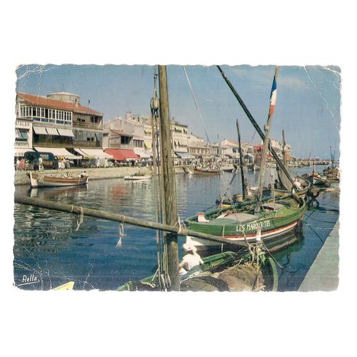 PALAVAS-LES-FLOTS, FRANCE used vintage postcard 1963 postmark #