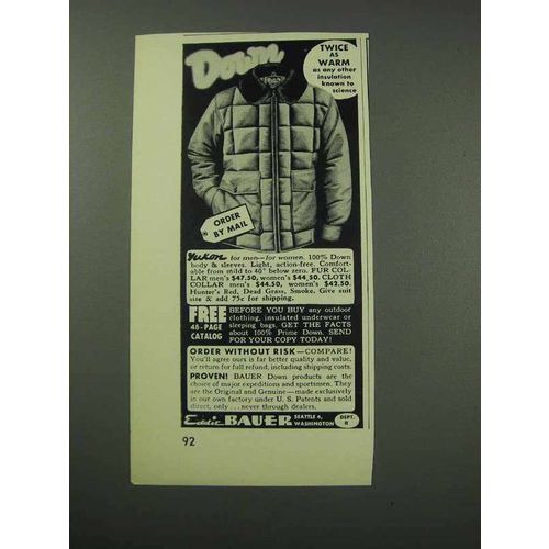 1959 Eddie Bauer Yukon Coat Ad - Twice as Warm