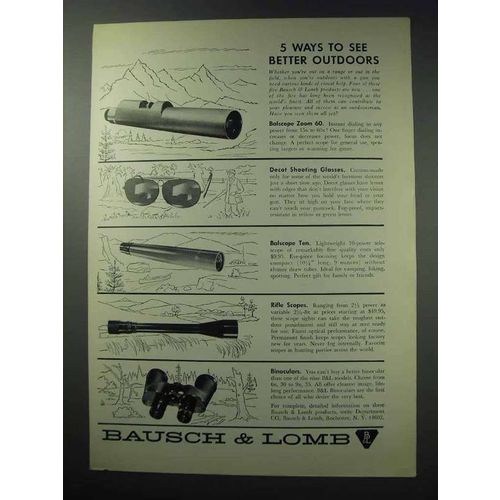 1964 Bausch & Lomb Ad - Balscope Zoom 60, Scopes +