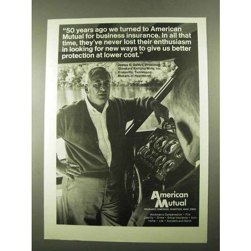 1969 American Mutual Ad - 50 Years Ago We Turned