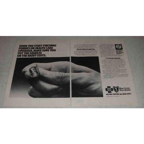 1980 Blue Cross Blue Shield Insurance Ad - Pennies