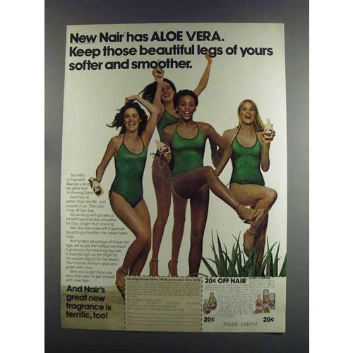 1982 Nair Spray and Foam Ad - Has Aloe Vera