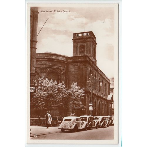 St Ann's Church Manchester RP Postcard M10